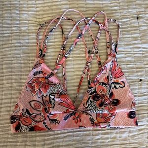 Pink Floral Kulani Kini Cross Back Top